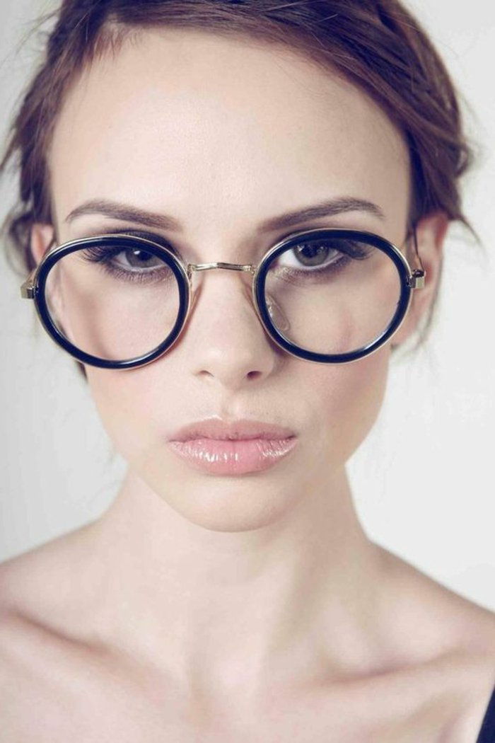 0 Runda retro glasögon modell för damer