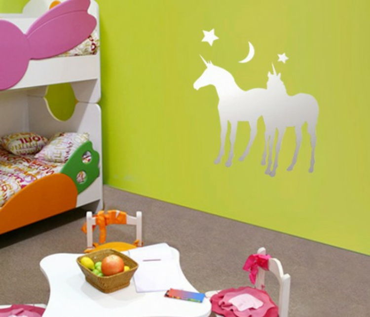 spegel i form-av-unicorn-chic-ädel ny moderna-kids-rums spännande-funny