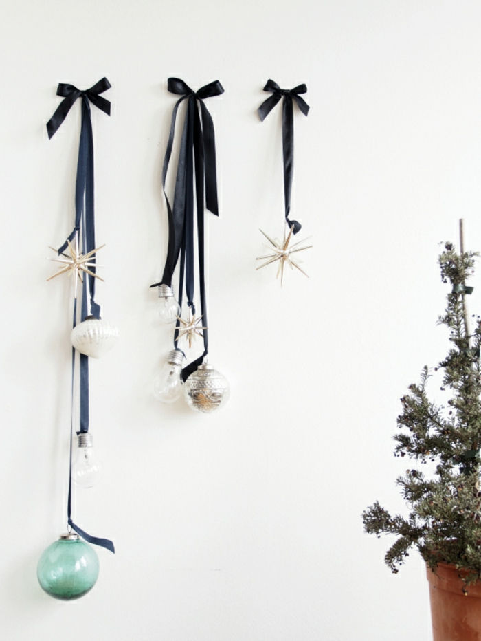 lightbulb dekoration, mörkblå båge, julkula, stjärnor, päron