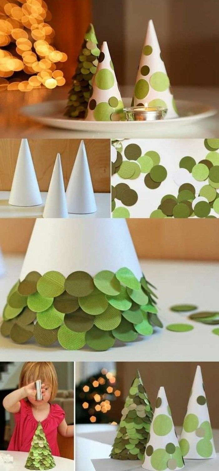 10 Vianočná výzdoba-yourself tvorby weihnachtsdeko-yourself-make-vianočné stromčeky-from-papier