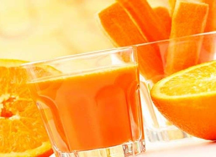 Detox detoksikacija stiklo sulčių apelsinų-morkų