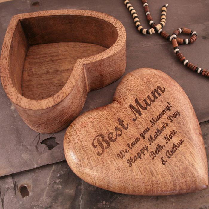 14 smyckeskrin av trä personlig gåva för mödrar