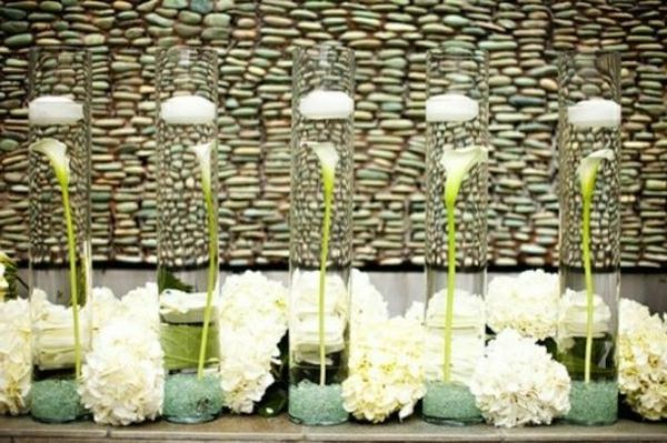 Tafeldecoratie-glazen vaas-and-the-flowers