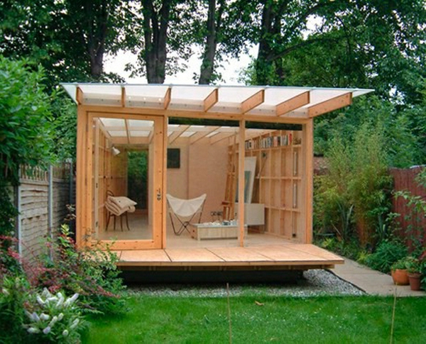 Jardim Sauna de madeira de bem-estar