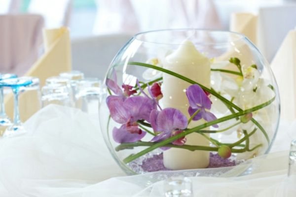 white-lila en orkidé-ljus-deco