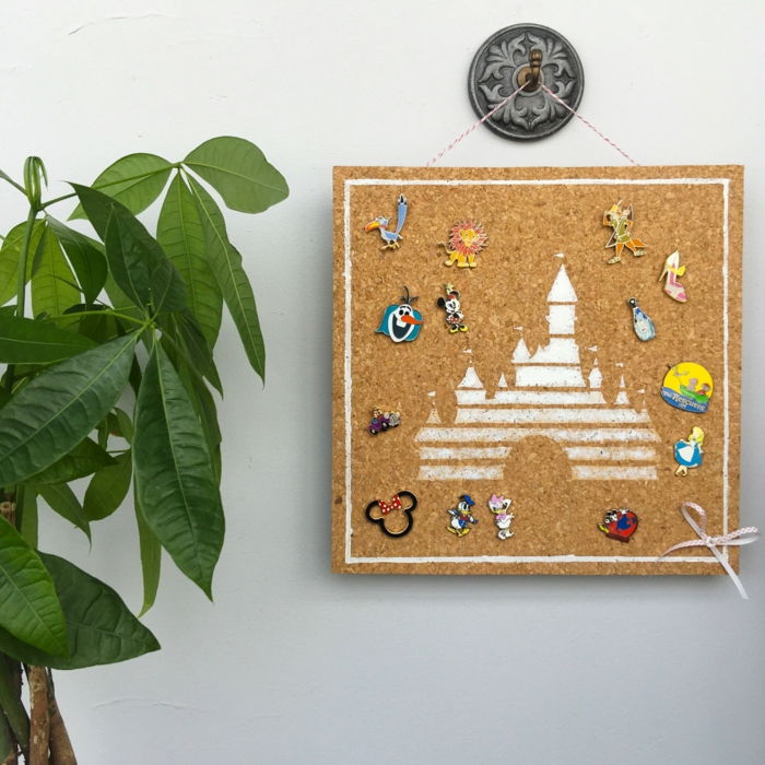 urobte pin board sám, dekorácie na stene, disney, malé postavy, rastliny