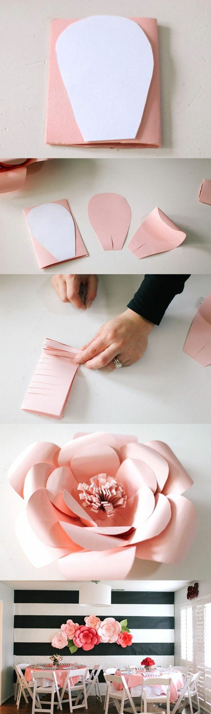 2-Wanddeko-själv-making fruhlingdeko-bastaln-Rosan-tinker gjorda Papier-