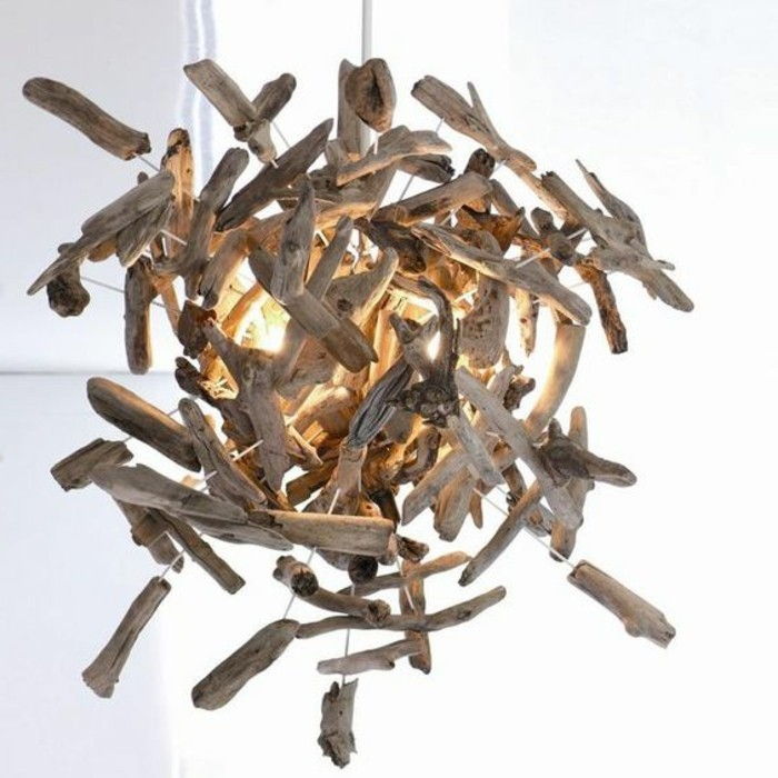 3-Driftwood svetilko-senca-od-lesa svetlobnih trdni DIY žico