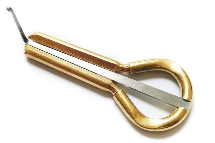 Harpul lui Jewel din oțel inoxidabil cu înveliș de aur, o limbă de metal mobilă mobilă, de culoare argintie