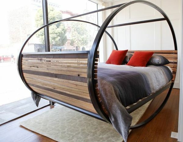İskandinav tarzında süper abartılı yatak tasarımı
