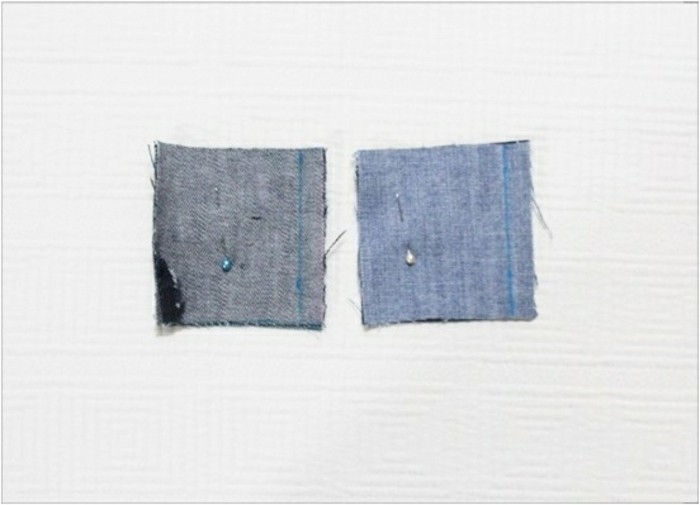 66genaehte torbaları kumaş mavi kılavuzu denim