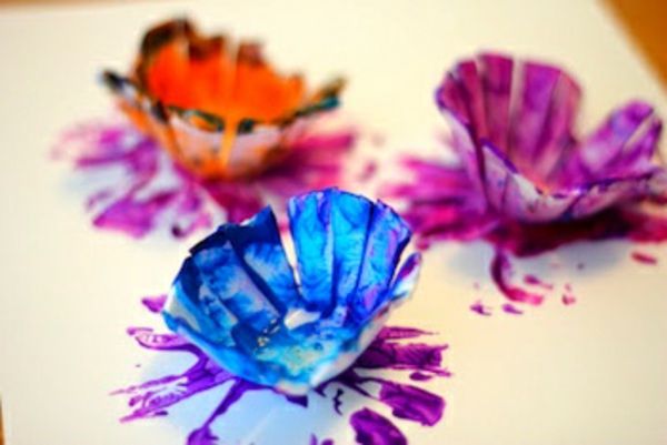 farebné papierové kvety - krásne deco jar