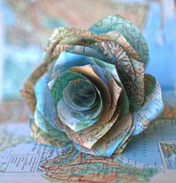Origami-Rose-pasaulio žemėlapis