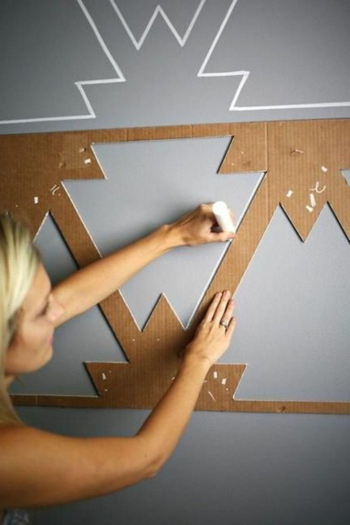 6vorlage-perete pentru a-și imagineze-gri și alb-plug-and-contur-diy perete design cu culori