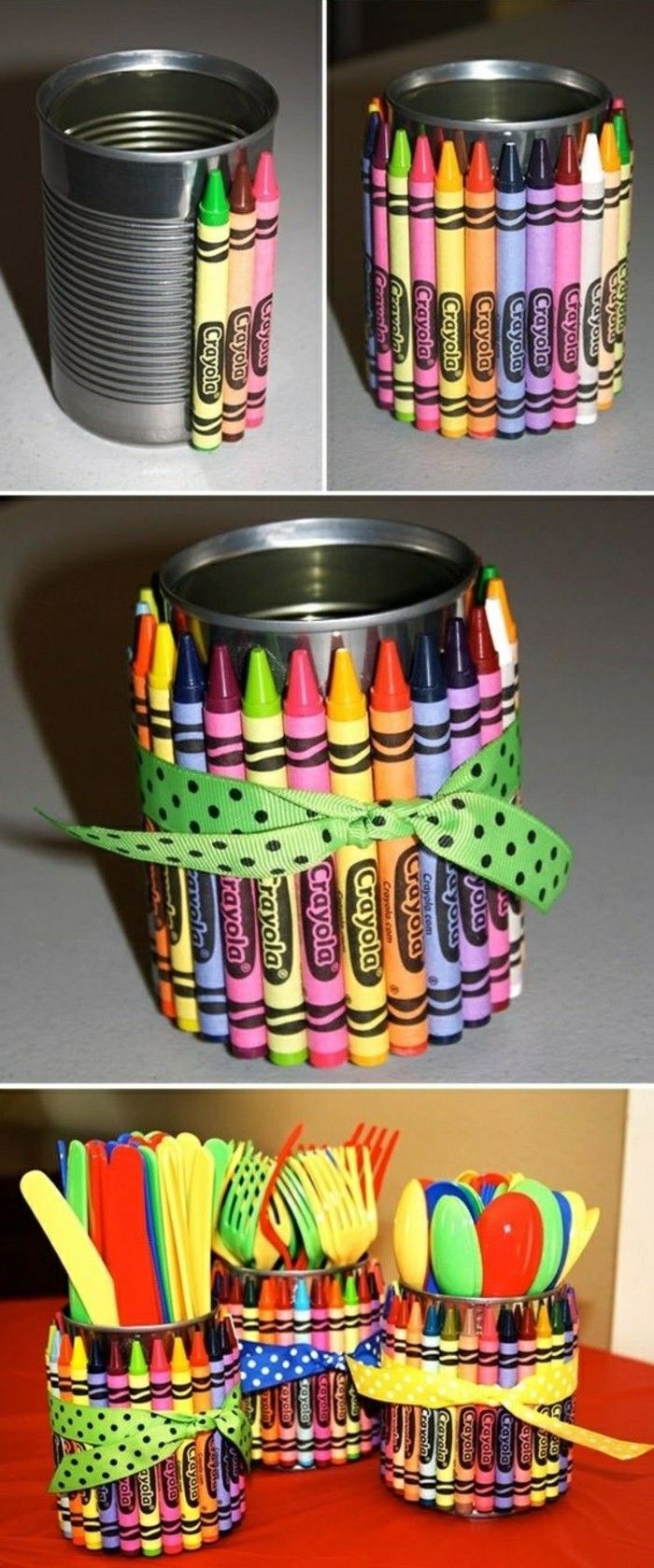 7 twórczy-tinker-puszki-platikloeffeln widelca pętla DIY kolorowych ołówków, pastelowych