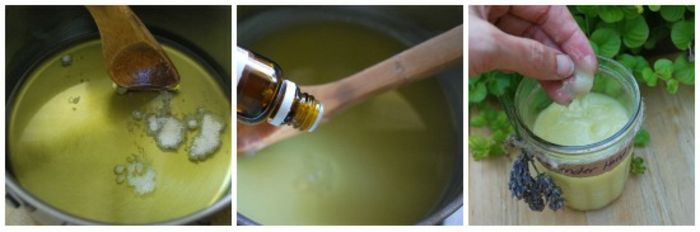 DIY cremă de mână cu ulei de lavandă împotriva pielea uscată