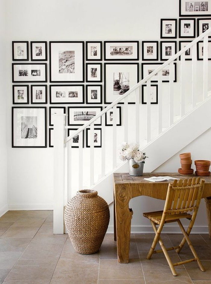 8-resim çerçevesi duvar merdiven Gül masa-sandalye saksılar