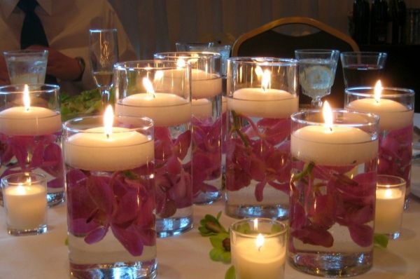 Výnimočná dekorácie sviečky kvety