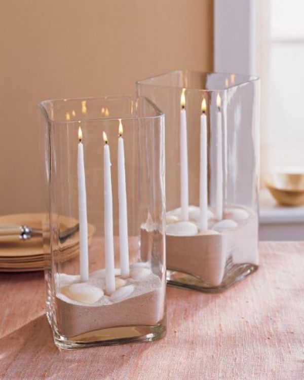 Výnimočné dekorácie sviečky sklo