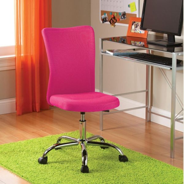 Ofis sandalyeleri-ile-güzel-tasarım iç tasarım fikirleri masa sandalye-in-pembe