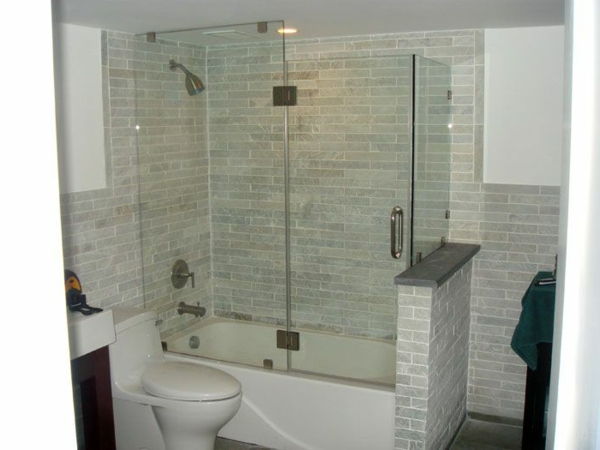Láznička-s integrovanou-sprchovacím skla dverí