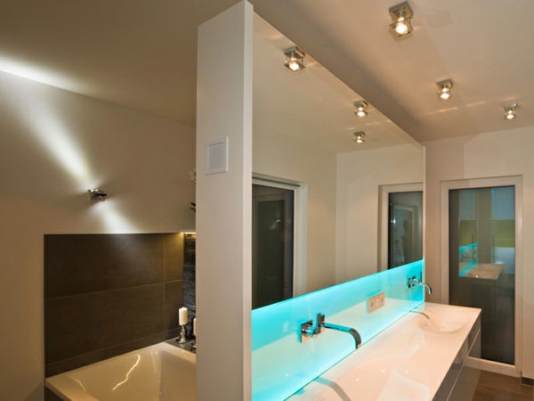 Kúpeľne - nábytok nápady stropné svietidlá