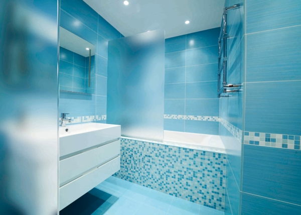 Bad fliser ideer Light Blue Bath Design