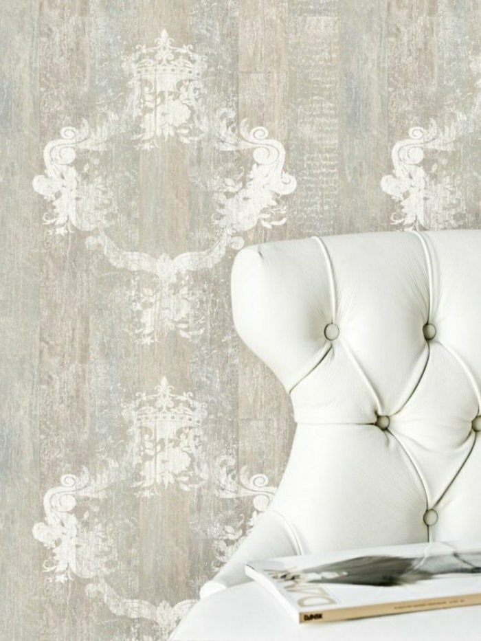 Barocco tono beige wallpaper-Kalkweis decorazione di colore