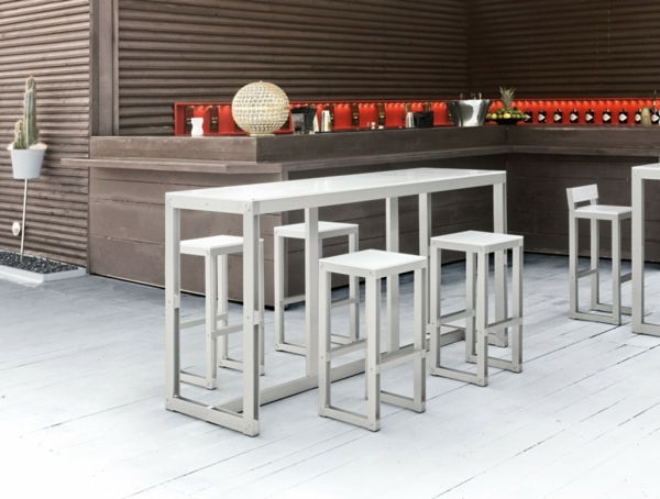 Bar table-i-hvitt av tre Idea