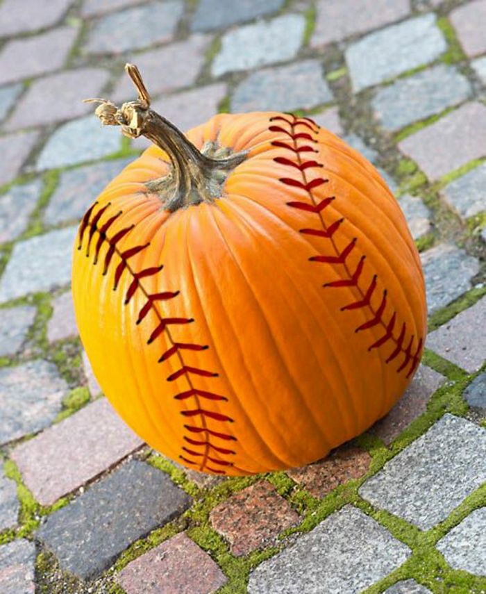 Baseball Pumpkin slika-izvirna ideja dekoracijo