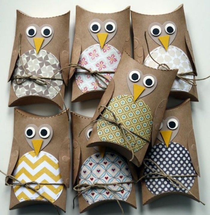 Att arbeta kreativt Owl-med-brown-papper