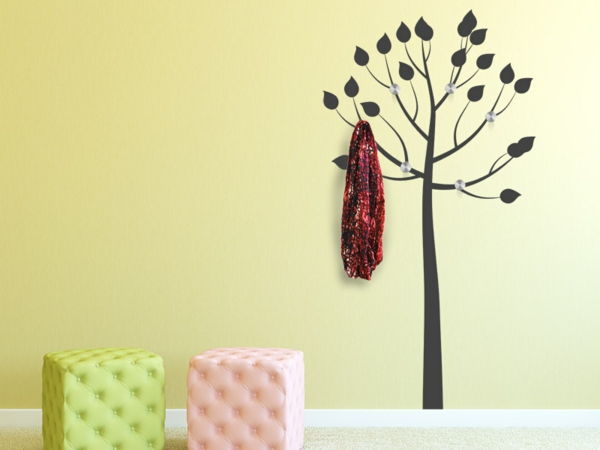 Tree - Fancy Wardrobe Veggoverføringsbilde Yellow Wall