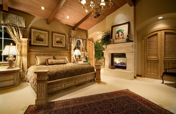 Country-style spalnica - velika lepa preproga