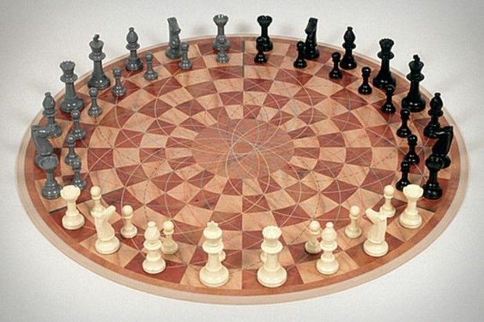Populære brettspill sjakk-by-tre-folk
