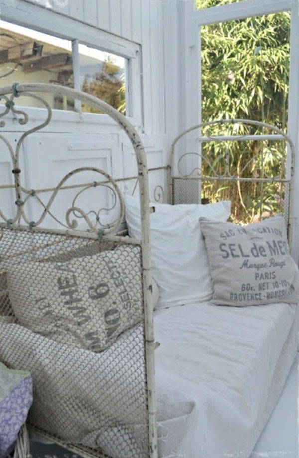 Bed-on-the-verandaen Pillow naturlig hvit