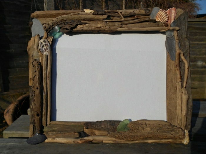 Okvirji za slike Driftwood ročno lupine dekoracija