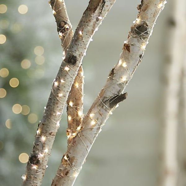 Birch Decoration with-small-lamp