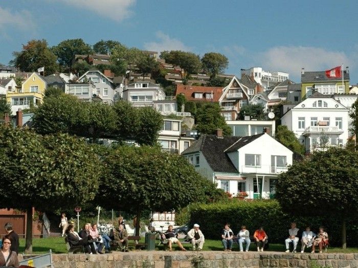 Blankenese-villalar çeyrek güzel-görünüm