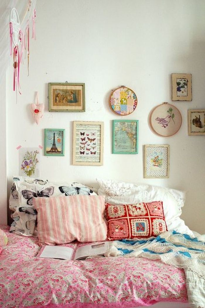 Boho-roza spalnica blazine slike Dream Catcher