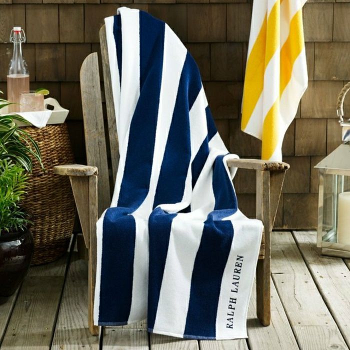 Cabana Stripe badehåndklær Ralph Lauren