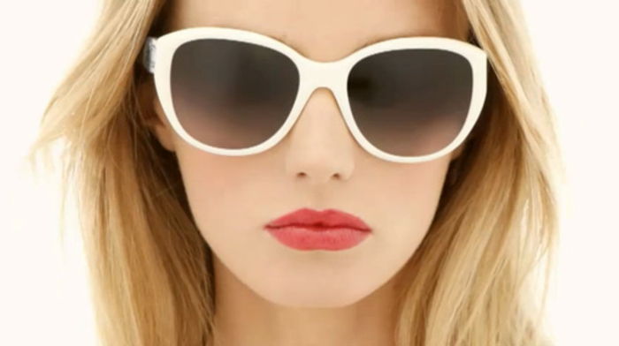 Chanel solbriller hvit-ramme