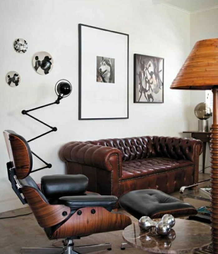 Chesterfield sofa-Eames kėdė