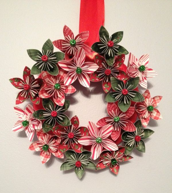 Božič origami okras-cvet-Dekoracija