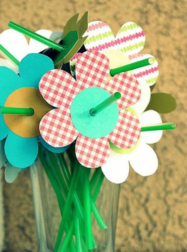 Click-pic-için-28 İlkbahar-Crafts-için-Çocuk-Bahar Straw Çiçekler XYX-resized
