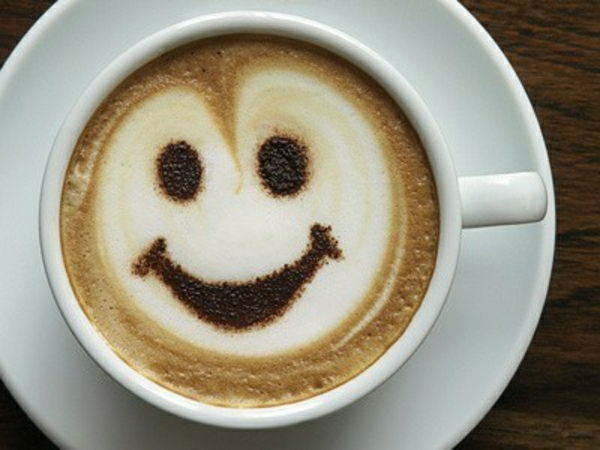 Zâmbet de cafea ceașcă de cafea