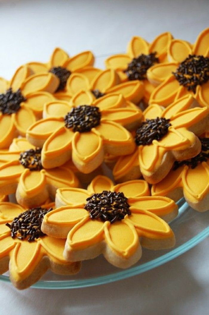 Cookies Candies Sunflower Shape deilig søt