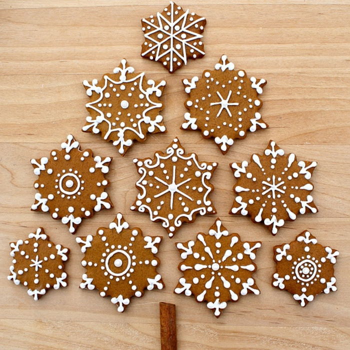 Cookies Christmas Winter bielym dekorom