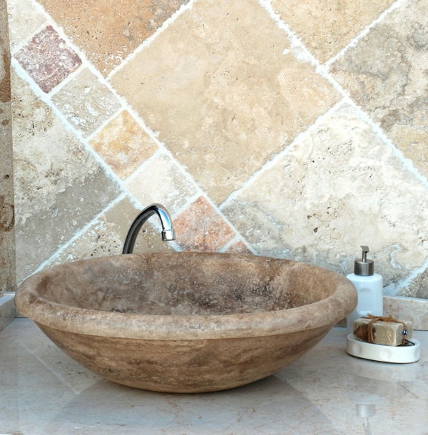 moderne stein vask Round-skjema