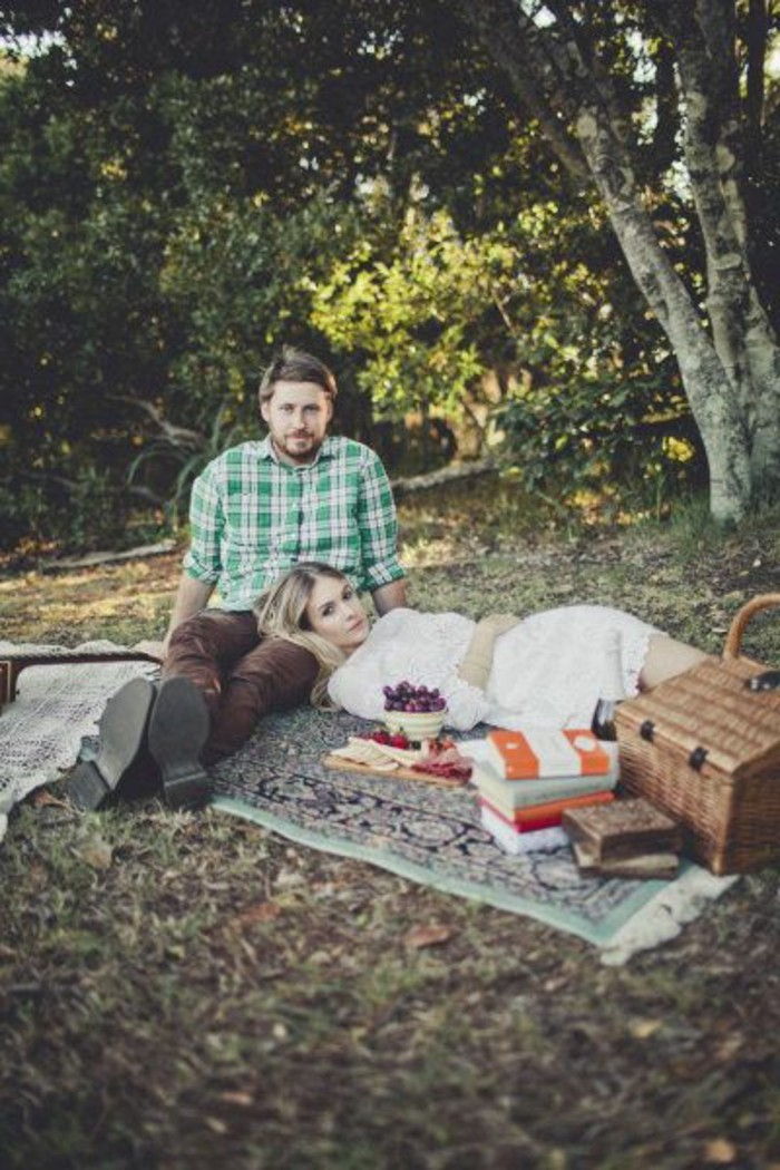 Den perfekta picknick på en matta