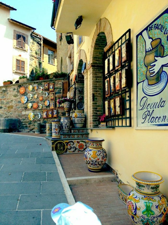 malowane ręcznie Deruta Włochy Ulica biznes ceramiczny